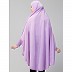 Stretchable Jersey prayer hijab smoking at sleeves - Purple